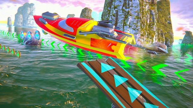 Race Boat Simulator - 3D Stunt Racing Driving Ship in Ocean screenshot 4