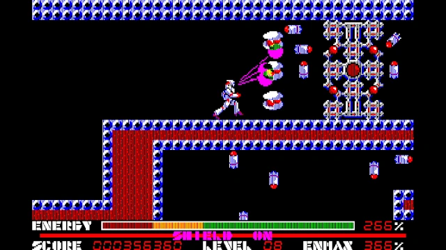 EGGCONSOLE THEXDER PC-8801mkIISR screenshot 2