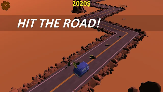 Highway Getaway: ZigZag Blocky Car screenshot 1
