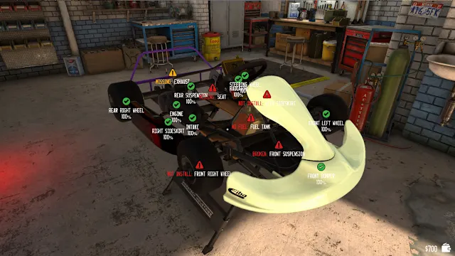 Gearhead Karting Simulator - Mechanic & Racing screenshot 2