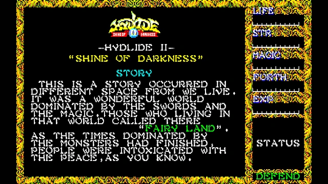 EGGCONSOLE HYDLIDE II PC-8801 screenshot 1