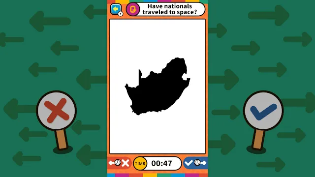 Swipe Right or Left Geography Binary Quiz screenshot 2