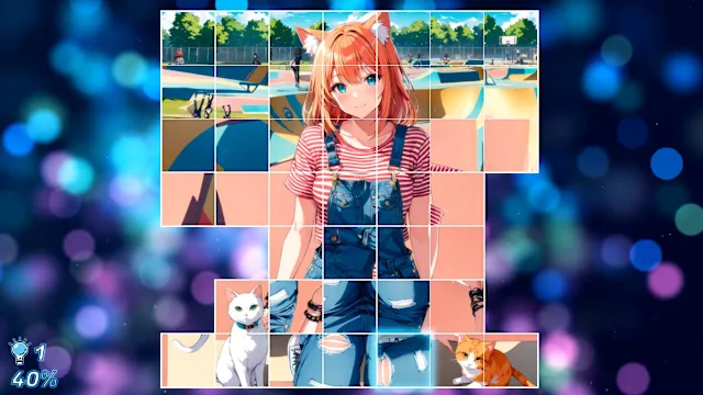 Puzzle World: Neko Girls screenshot 1