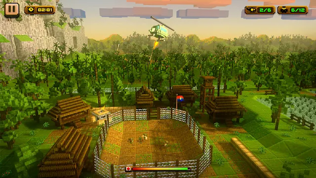 Blocky Heli Rescue screenshot 1