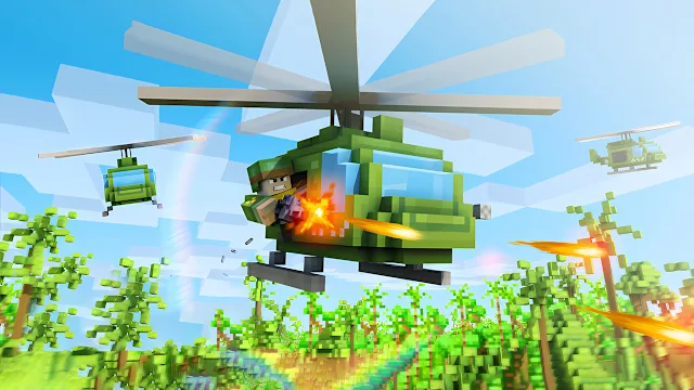 Blocky Heli Rescue screenshot 2