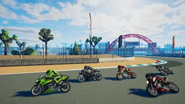 Toon Roads : Superbike screenshot 6