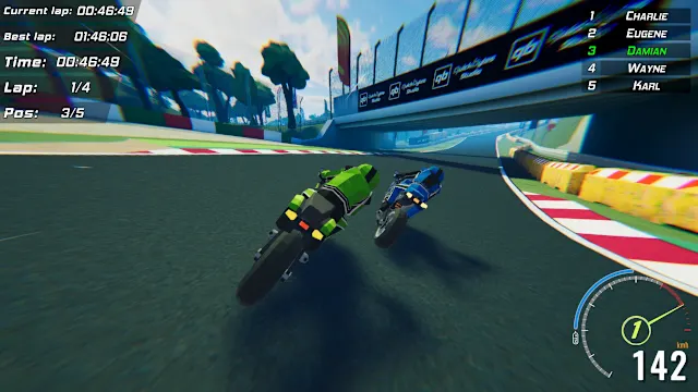 Toon Roads : Superbike screenshot 1