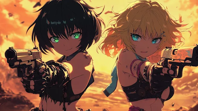 Anime Girls Wasteland Shootout screenshot 1