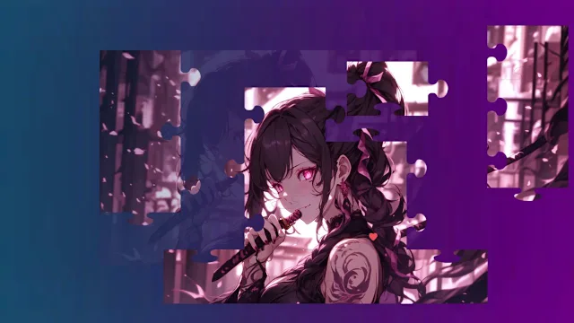 Beautiful Anime Puzzles - Rainy Days screenshot 0