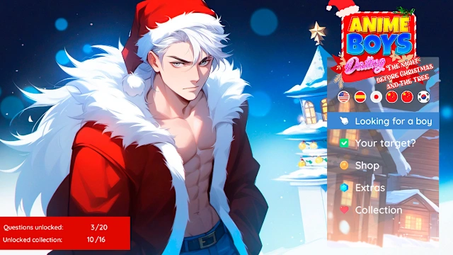 Anime Boys Dating: The night before Christmas and the tree screenshot 1