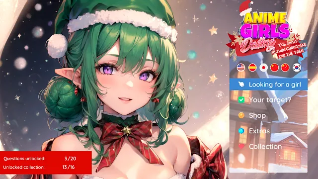 Anime Girls Dating: The Night Before Christmas and the Tree screenshot 1