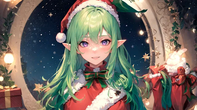 Anime Girls Dating: The Night Before Christmas and the Tree screenshot 4