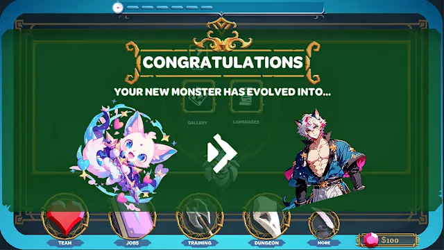 Dungeon of Love: Catch Monsters to Make a Perfect Anime Boyfriend screenshot 2