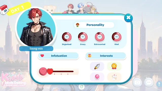 K-pop Idols Dating: Anime Love for B.SeveT screenshot 3
