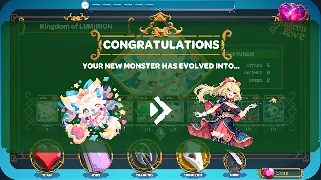 Dungeon of Love: Catch Monsters to Make a Perfect Anime Girlfriend screenshot 2