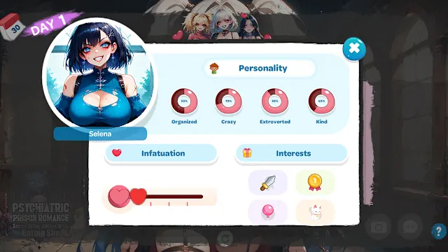 Psychiatric Prison Romance: Serial Killer Anime Girls Dating Sim screenshot 3