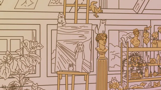 Cats Visiting Cozy Art Studios screenshot 0