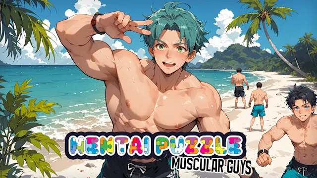 Hentai Puzzle: Muscular Guys