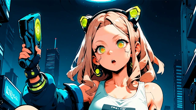 Hentai Puzzle: Cyber Girls screenshot 2