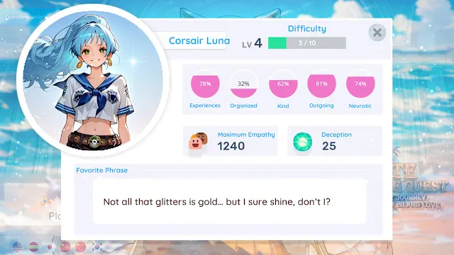 Pirate Anime Quest: One Girls' Journey, A Piece of Island Love screenshot 4