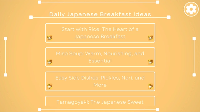 Daily Japanese Breakfast Ideas screenshot 1