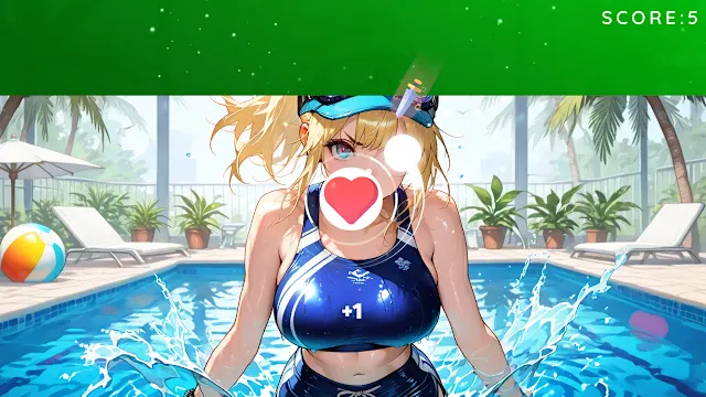 Poolside Girls Kiss: Passion Fruits Hotel Dating Sim screenshot 3
