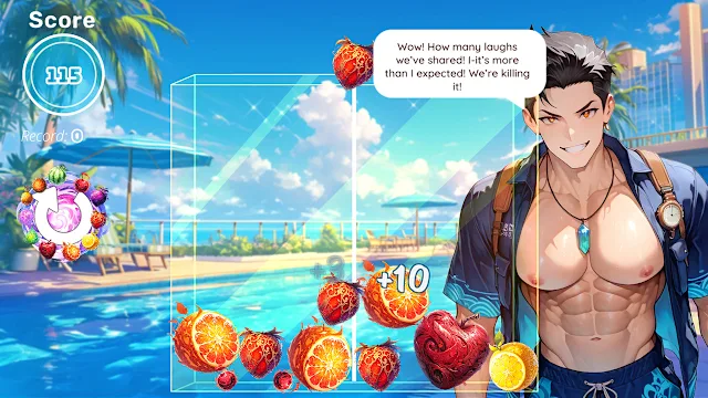 Poolside Boys Kiss: Passion Fruits Hotel Dating Sim screenshot 0