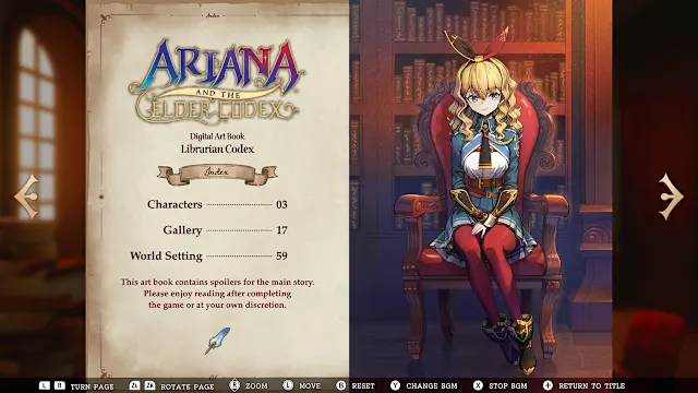 Ariana and the Elder Codex Digital Art Book screenshot 0
