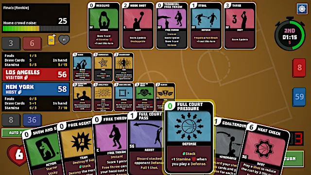 Clutchtime: Basketball Deckbuilder screenshot 1