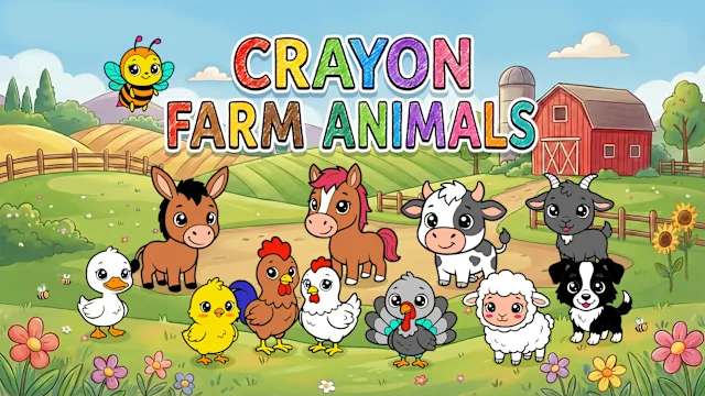 CRAYON FARM ANIMALS