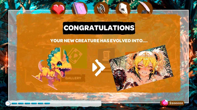 Dino Evolution: Catch Dinosaurs and Raise Anime Primeval Girls screenshot 2