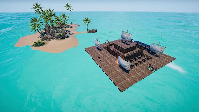 Ocean Shark Survival - Float Home Builder Simulator screenshot 2