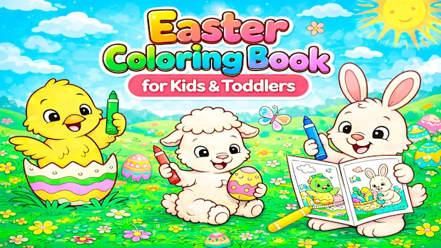 Easter Coloring Book for Kids & Toddlers