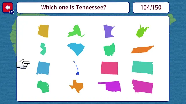 Geo Brain Boost! 50 U.S. States Silhouette Quiz screenshot 2