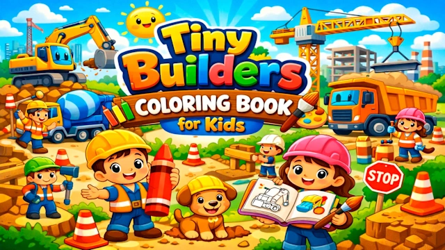 Tiny Builders Coloring Book for Kids