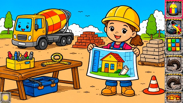 Tiny Builders Coloring Book for Kids screenshot 1
