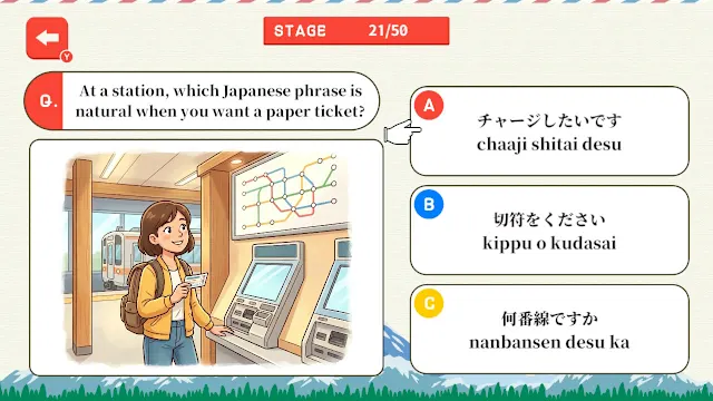 Phrase Passport Japan A Travel Japanese Quiz screenshot 0
