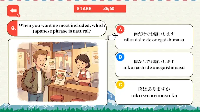 Phrase Passport Japan A Travel Japanese Quiz screenshot 2