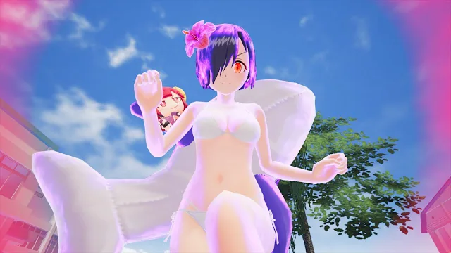 Gal*Gun 2 - Black & White Bikini Set screenshot 3