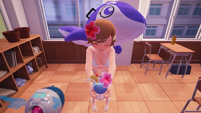 Gal*Gun 2 - Black & White Bikini Set screenshot 4