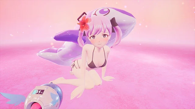 Gal*Gun 2 - Black & White Bikini Set screenshot 5