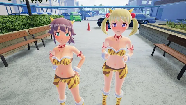 Gal*Gun 2 - Tiger-striped Oni Bikini Set screenshot 2