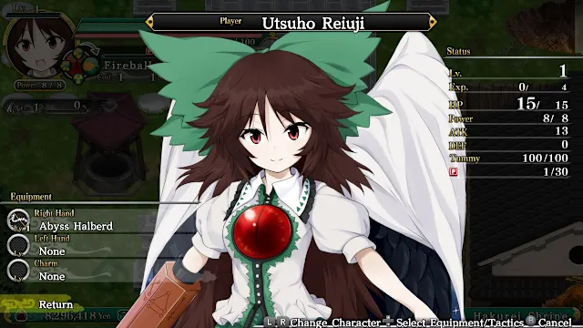 Playable Character - Utsuho Reiuji & Equipment screenshot 0