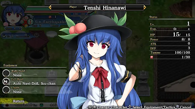 Playable Character - Tenshi Hinanawi & Equipment screenshot 0
