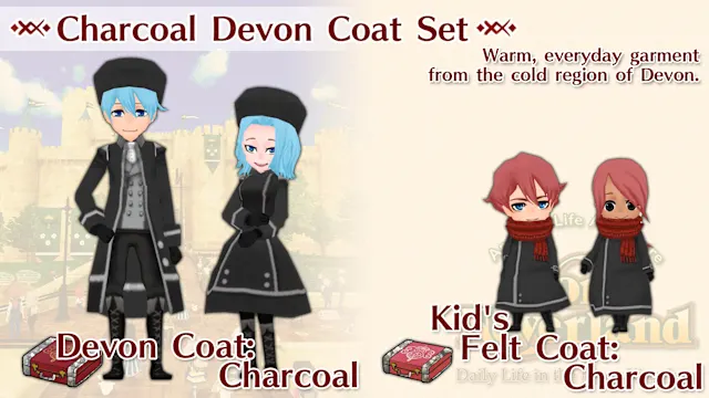 Charcoal Devon Coat Set