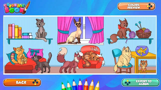Basic Chapter - 36 new drawings (Cats, Ocean, Farm, Girls Room, Construction Site and Dinosaurs) screenshot 3