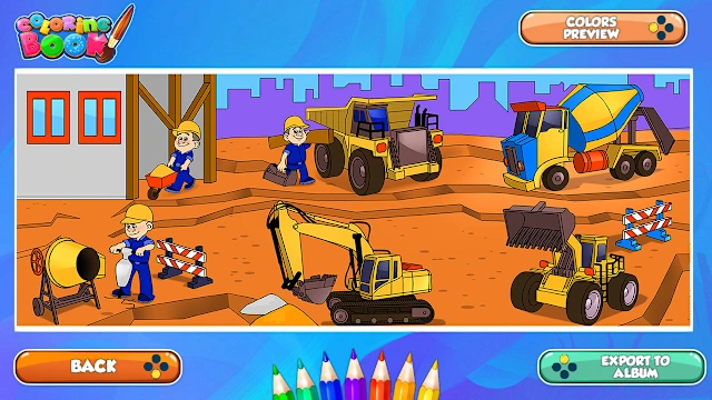 Basic Chapter - 36 new drawings (Cats, Ocean, Farm, Girls Room, Construction Site and Dinosaurs) screenshot 4
