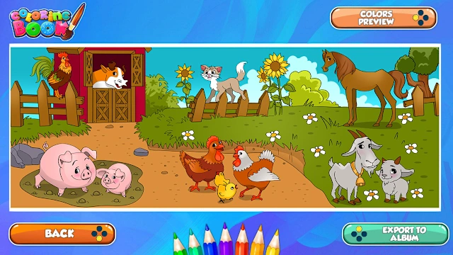 Basic Chapter - 36 new drawings (Cats, Ocean, Farm, Girls Room, Construction Site and Dinosaurs) screenshot 2