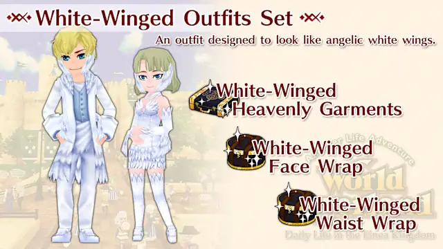 White-Winged Outfits Set