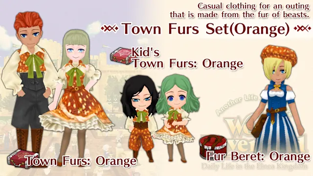 Town Furs Set ( Orange )